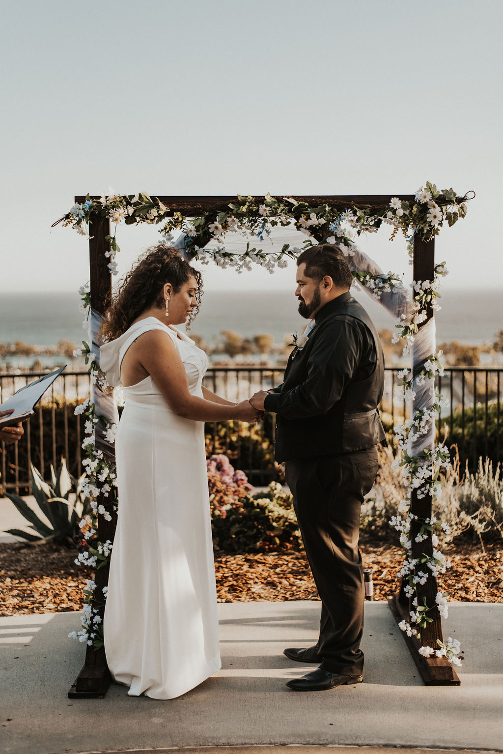 ocean elopement wedding ceremony