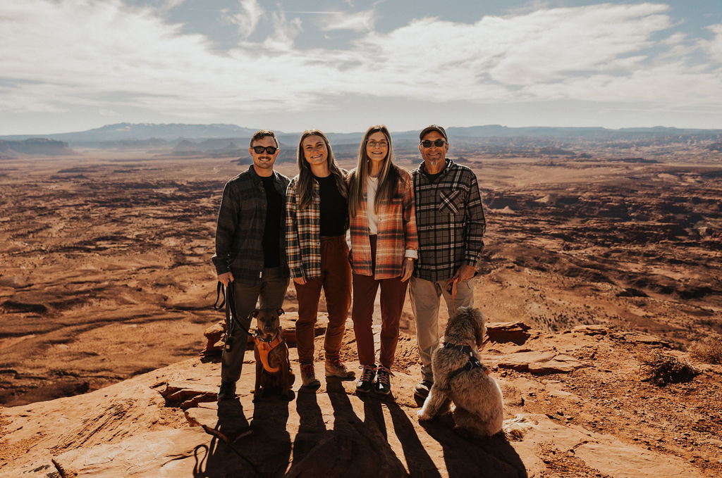 family photo in Moab