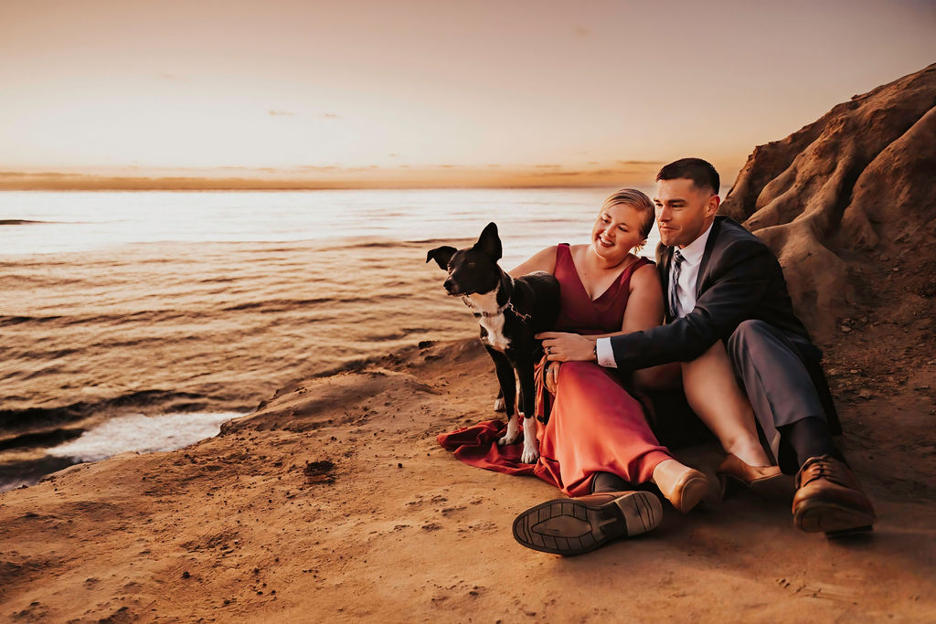 eloping with your dogs at sunset cliffs