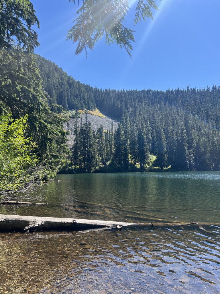 Alpine lake deep in Gifford Pinchot National Forest
