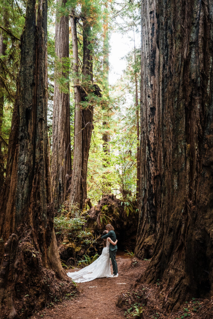 couple having first kiss after ceremony